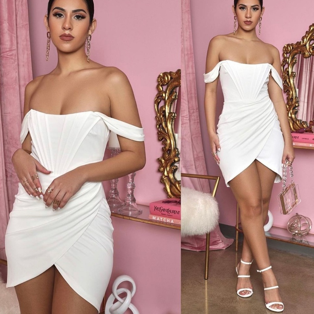 Wrap Drape Mini Dress